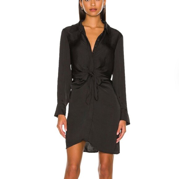 STEVE MADDEN Tie Curious Black Mini Dress - Size S - Picture 1 of 2